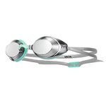 TYR Vecta Racing Mirrored Adult Fit Swimming Goggles (Silver/Teal/Grey)