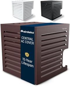 Airdeko Premium HVAC Central Air Conditioner Cover for Outside Units - AirOutdoor Systems Decorative Metal AC Condenser Cover - Rustproof, All-Season Outdoor Protection with Modern Sleek Design