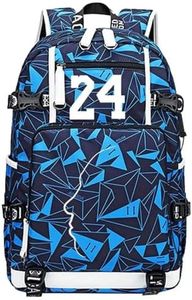 Basketball KB24 Luminous Backpack Travel Daypacks Fans Bookbag For Men Women (Navy Blue-Pattern 3)