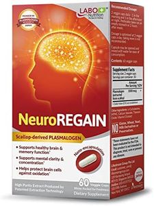 LABO Nutrition NeuroREGAIN - Scallop-derived PLASMALOGEN for Brain Deterioration, Memory, Alertness, Learning, Concentration and Other Cognitive Functions – Suitable for Seniors, Adult Men & Women