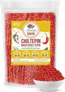 Dried Chiltepin Peppers (Chile Tepin) – 4oz Bag - Great For Use with Seafood, Sauces, Stews, Salsa, Meats. Very Hot with a Smoky Flavor. Air Tight Resealable Bag. By Amazing Chiles & Spices