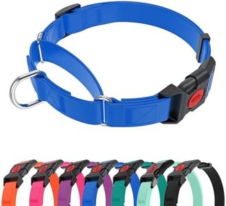 Kidding Pets Waterproof Martingale Collar for Dogs,Easy to Clean Dog Collars with Safety Quick Release Buckle,Rubber Collar for Medium Large Dogs Walking Training