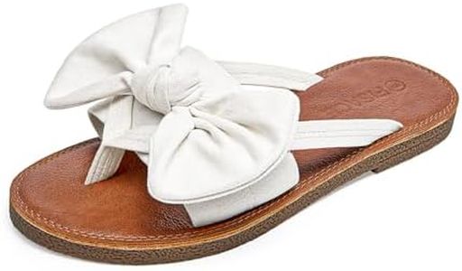 FISACE Womens Slip On Flip Flops Ring Toe Strappy Summer Gladiator Flat Sandals