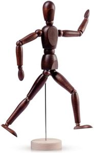 Falling in Art 12Inch Drawing Mannequin, Wooden Human Model for Art Creation, Brown