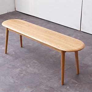 VZX Natural Oak Wood Dining Bench, Rustic Wooden Bench with Durable Construction, Sturdy Table Bench for Living Room, Entryway & Bedroom, Oak, Walnut. (Oak + Solid Wood + Wood)