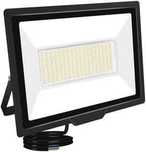 RIGIDON 1x 200W Luci da Esterno, 20000 Lumens Faretto Led, Fari di Sicurezza, Proiettore Led Esterno, Faretti LED Lampada Luce Bianca Freddo 6000K, IP66 Per Giardino Cortile Garage Piazza Officina