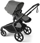 Bugaboo Kangaroo All-Terrain Single-to-Double Tandem Stroller for Infant and Toddler, for Up to Three Kids, XL Wheels, One-Hand Operation, Large Bassinet, XL Underseat Storage (Moon Grey)