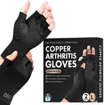 Dr. Frederick's Original Copper Comfort Gloves - 2 Gloves - Great for Typing and Everyday Activities - Large