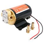 Amarine Made 12v Scavenge Impellor Gear Pump- for Diesel Fuel Scavenge Oil Transfer (Black)