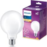 Philips LED Premium Frosted G93 Globe Light Bulb [E27 Edison Screw] 7W - 60W Equivalent, Warm White (2700K), Non Dimmable