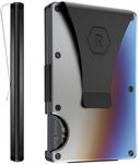The Ridge Men's Metal Minimalist Slim Wallet with RFID Blocking Front Pocket Credit Card Holder - Burnt Titanium