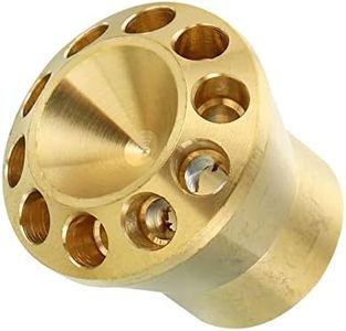PATIKIL Brass Refrigerant Distributor, 3/4 x 1/4 Inch 10 Hole Copper Joints Refrigerant Splitter Diverter Liquid Separator for Air Conditioner External Unit
