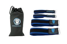 Urban Lifters BFR Bands (X4 Pack). Blood Flow Restriction Bands for biceps, glutes & quad muscles. Adjustable Occlusion Bands for building muscle & recovery. Bfr Bands for women & men + Free carry bag