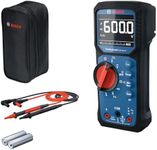 Bosch Professional Digital Multimeter GDM 600-15 (True RMS, Inverted LCD, Measures Frequency/Continuity/Resistance/capacitance, Min/Max/Average, Test Leads MS 90)