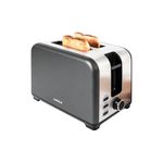 Hafele Amber 2 Slice Pop Up Electric Toaster With Cancel, Reheat And Defrost Functions, 930 Watts (Grey)