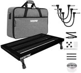 Ghost Fire Guitar Pedal Board Aluminum Alloy 1.76lb Super light Effect Pedalboard 19.8''x11.5'' with Carry Bag and Effects Pedal Patch Cables(3 Pack)