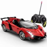 TEC TAVAKKAL Rechargeable Remote Controlled Super Racing Car, Super Racing Sports High Speed Toy Vehicle, Motor RC Cars for Kids (Red)