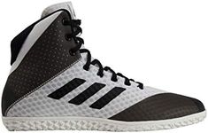 adidas Men's Mat Wizard 4 Wrestling Shoes, White/Black, 10.5