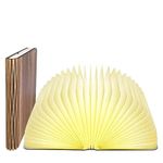 Anwick Lamp Book Large Size Folding Mood Light, Novelty LED Night Light, USB Large Capacity Rechargeable Wooden Table Lamp