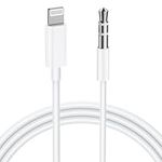 iSkey Aux Cable for iPhone in Car [MFi Certified] 3.5mm Aux Cord to Lightning Compatible with iPhone 14 13 12 11 XS XR X 8 7 6 iPad iPod for Car Home Stereo, Speaker, Headphone,Support All iOS Version