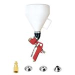 YSIL 1.58 Gallon(6L) Air Hopper Spray Gun Texture Tool Drywall Painting Sprayer with 3 Nozzles(4.0mm/6.0mm/8.0mm) for Ceiling,Walls Painting,White Elbow