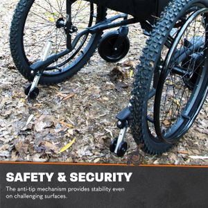 MobiQuip All Terrain Adult Wheelchair – Lightweight Aluminium, 18" Seat, Easy-Fold, Silver