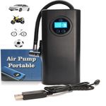 US1984 Cordless Tyre Inflator for Cars & Bikes, Rechargeable, Digital Tire Pressure, Auto Shut Off, Smart and Portable Air Compressor, Up to 150 Psi Air Pump for Car Tire, Cycle, Balls, Inflatables