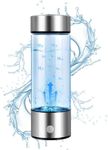 Ziswin Hydrogen Water Bottle - 2024 New Portable Hydrogen Water Ionizer Machine, Hydrogen Water Generator 420ML Hydrogen Rich Water Glass Health Cup for Home Office Travel