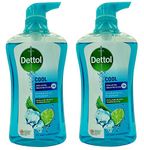 Dettol Anti Bacterial pH-Balanced Body Wash, Cool, 21.1 Oz, 625 Ml (Pack of 2)