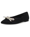 Steve Madden Women's Elina Ballet Flat, Black, 8.5