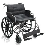 KosmoCare Deluxe XL Bariatric Wheelchair | Heavy Duty Foldable Design | 60 cm Extra-Wide Seat | Reinforced Frame for Stability | Ideal for Heavy Patients | Cushion Upholstery | 180 kg Weight Capacity