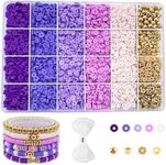 4280PCS Purple Clay Beads for Brace