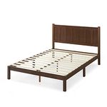 Zinus Wood Rustic Style Platform Bed with Headboard / No Box Spring Needed / Wood Slat Support, Full