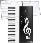 Musiin 6-Pages Piano Sheet Music Folder A4 Tri-Fold Expandable Organizer for Piano Arrangement Music Sheet Files