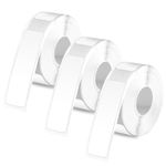 3 Rolls Label Maker Tape for Phomemo D30, 12x40mm Self Adhesive Label Continuous Tape Waterproof Thermal Printer Paper Stickers Roll Thermal Smart Mini Labels for Office Home School Supplies(White)