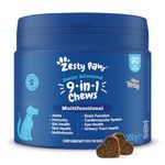 Zesty Paws Senior Advanced Dog Multivitamin 9-in-1 | Promotes Gut Health & Skin Health | Boosts Immunity, Physical Performance & Reduces Stress | Vitamin B | Supports Gut & Skin Health | 90 Pcs