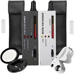 2Pcs Professional Diamond Tester, High Accuracy Jewelry Diamond Tester Pen Professional Diamond Detector with 30X 60X Mini LED Foldable Magnifying