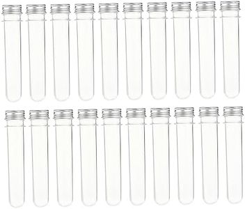 FELTECHELECTR 20pcs Test Tubes for Plants Test Tubes with Lids Plastic Test Tubes Plastic Test Tubes with Screw Caps Gumball Tube Test Tubes with Caps Candy Crafts Bottled