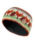 Pachamama Women Wool Ear Warmer Headband Fleece Lined Handknitted Fox Multicoloured One-Size Handmade Fair Trade