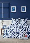 Nautica Home Orion Duvet Cover Set | 100% Cotton Cozy & Soft, Durable & Breathable, Reversible, Geometric, Bedding Set 140x200 + 50x75