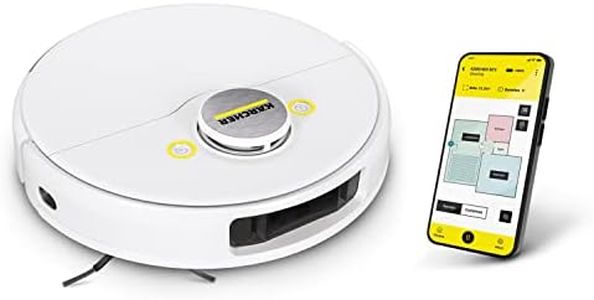 Kärcher Saugroboter RCV 5 mit Wischfunktion, App-Steuerung, LiDAR-Laser-Navigation, Dual-Laser und KI, Kartierung, Raum- und Hinderniserkennung, 5000 Pa, 120 min Laufzeit, für Hartböden und Teppiche