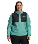 THE NORTH FACE Women's Antora Waterproof Jacket (Standard and Plus Size), 1X, TNF Black/Wasabi, 1X