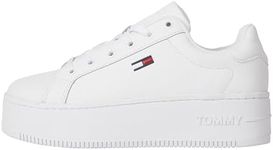 Tommy Jeans Women's Essential Flatform Sneaker, White, EU 38/US 7.5