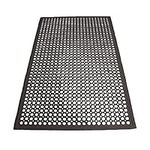 Winco Anti-Fatigue Floor Mat, 3-Feet by 5-Feet by 1/2-Inch, Black