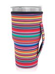 Reusable Iced Coffee Cup Sleeve Neoprene Insulated Sleeves Cup Cover Holder Idea for 30oz-32oz Tumbler Cup (Only Cup sleeves) (Serape)