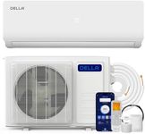 DELLA Versa Series 9000 BTU Mini Split AC Work with Alexa 19 SEER2 Cools Up to 400 Sq.Ft 230V Wifi Enabled AC & 0.75 Ton Heat Pump Pre-Charged Ductless Inverter System, 16.4ft Installation Kits