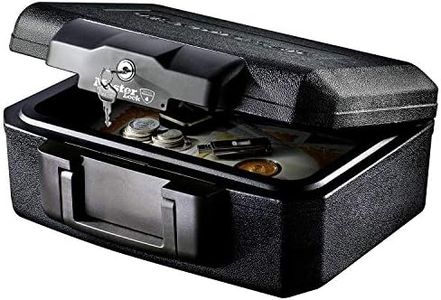 MASTER LOCK Certified Fireproof Safe Box with Key, 5L, 362 x 156 x 284 mm, Portable with carrying handle, Black, for home and professionals