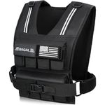 BAGAIL Adjustable Weighted Vest for Men & Women - 20lbs/30lbs/40lbs Removable Iron Weights, Heavy Duty Fitness Vest for Strength Training, Walking Running, Home Workouts - 40lb