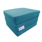 MyLayabout Adult Z Bed Memory Foam Fold out/Chairbed/Mattress | 10 Colour | Single (Light Blue)