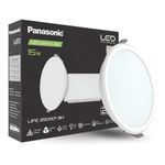 Panasonic 15 Watt LED PC Downlight, Round Ceiling Light for Home, Cut Out is 15cm, 6500K Cool Day Ceiling Downlight Light